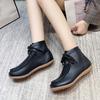 short boots autumn and winter women's boots flat-bottomed versatile casual leather boots lace-up soft-soled comfortable women's boots