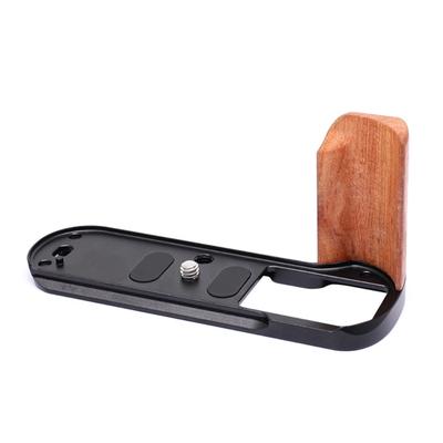 Elegant Pearwood Camera Handgrip Handle for X T50, Tripods Quick Release Plate Mount Universal Fit with Aluminum Base