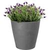 Pot de fleurs rond - GARDEN ID - Swing Cone - Ø 42 - 40 L - H 41 cm - Gris