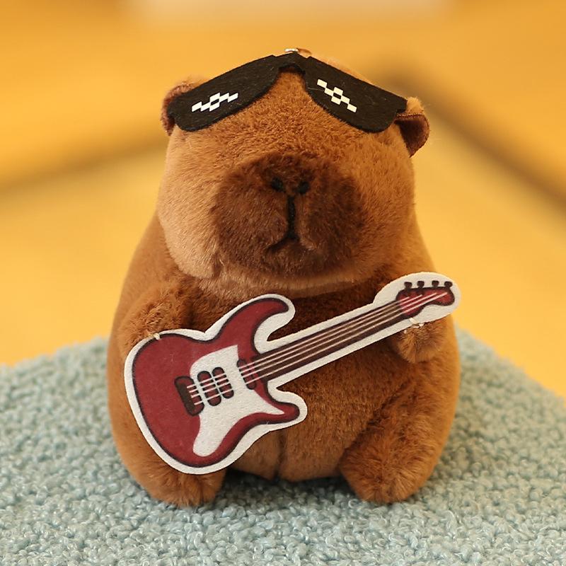 Cute Ugly Capybara Plush Keychain Kawaii Water Hog Doll Bag Pendant Charm Gift