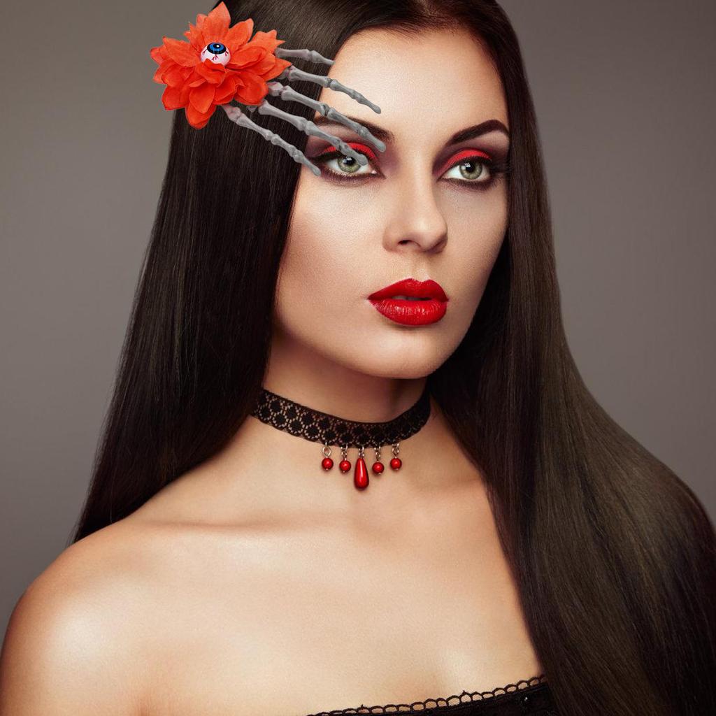 Unique Skeleton Grip Hairpins Theme Hair Clip Costume Party Headwear for Halloween Dress Up and Themed Gatherings