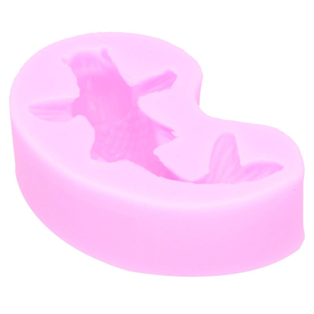 Goldfish Shape Mold DIY Liquid Silicone Fondant Mold Cake Chocolate Decoration MoldPink