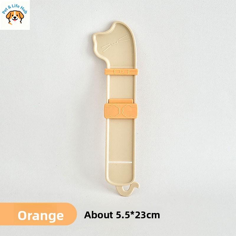 Cat strip feeder, squeezer, feeding spoon, squeezing cat strip artifact, special cat strip spoon for snacks, pet supplies