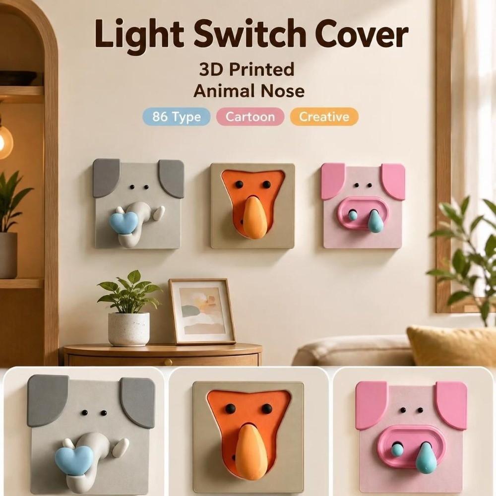 86 Type Light Switch Cover 3D Printed Switch Plate Cover Joystick Switch Stickers  Wall Art