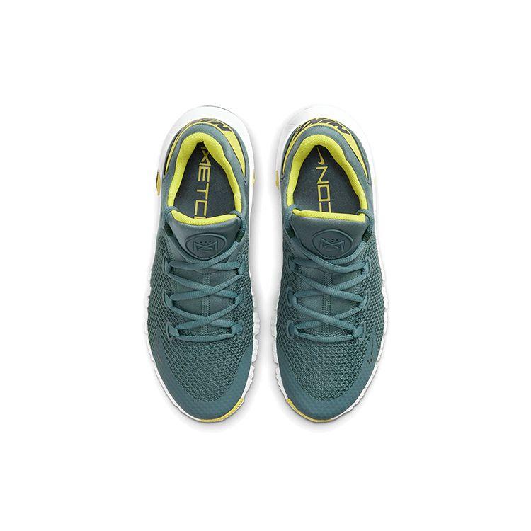 Nike Metcon 4 Mesh Fabric Shock Absorption Non-Slip Durable Breathable Low-Top Training Shoes Men Sneaker Green Yellow CT3886-307