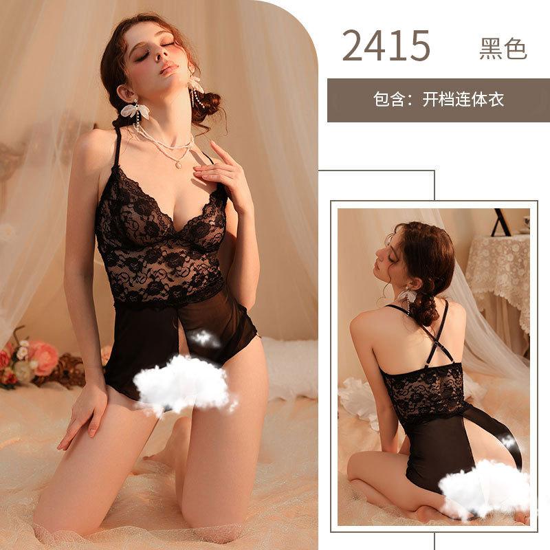 Sex Underwear One-piece Suspender Sexy Large Size Hot Lace Transparent Sex Uniform Suit Temptation
