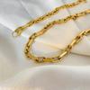 New 18k Gold Plated Tarnish Free Stainless Steel Vintage Dainty Polished Singapore Corn Chain Necklace Jewelry Set
