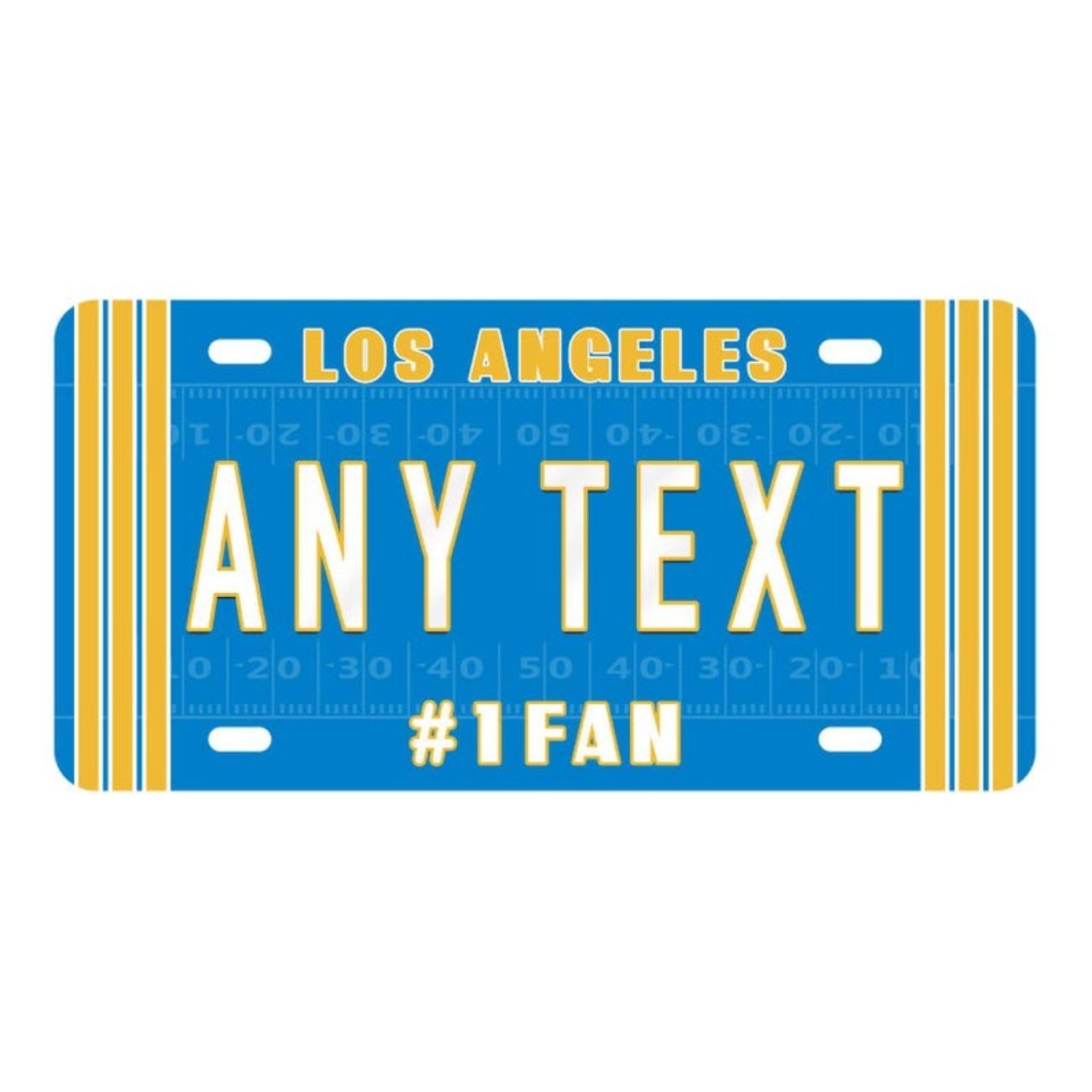 

Los Angeles Chargers Aluminum License Plate Wall Decor Car Sign белый