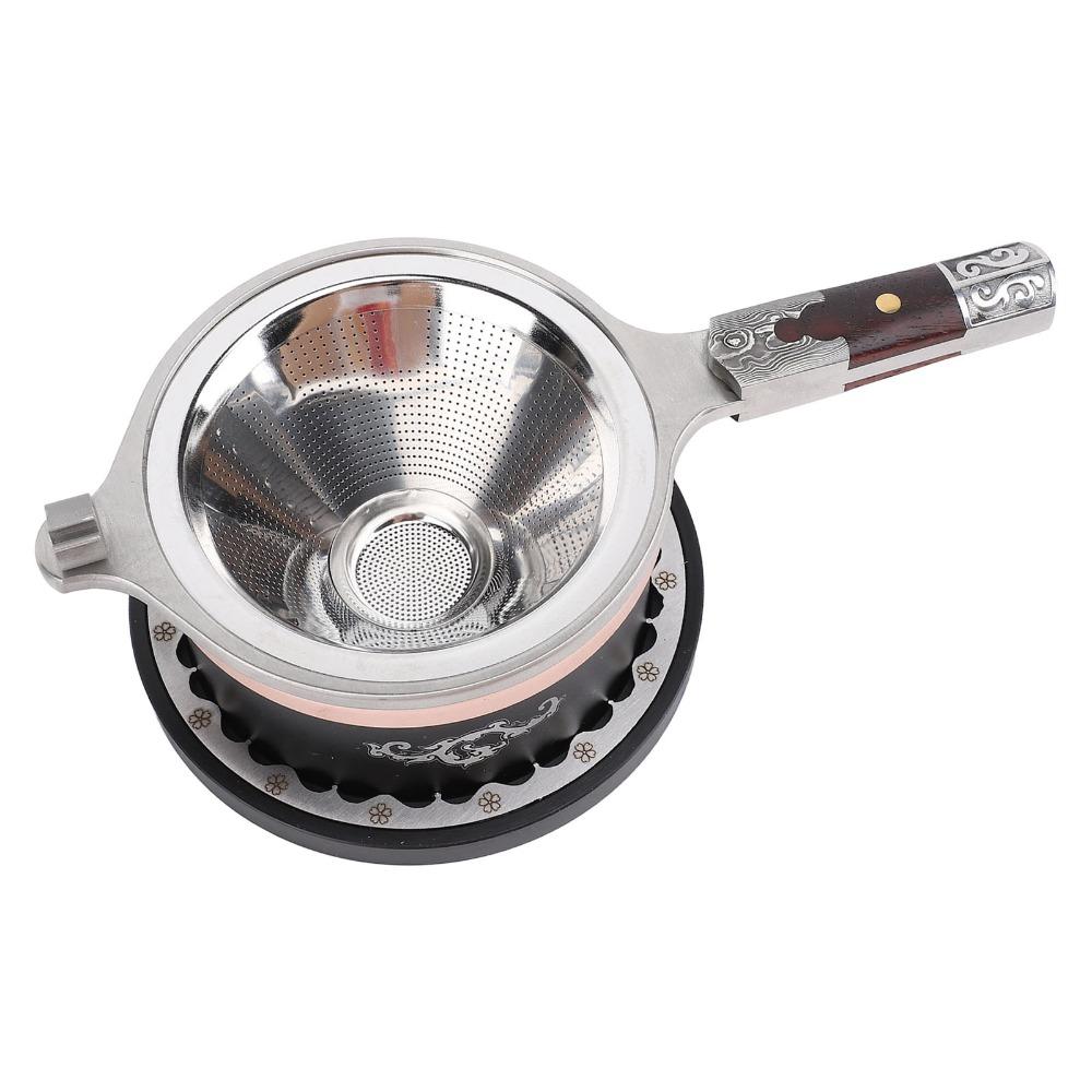 Fine Mesh Tea Strainer Infuser 304 Stainless Steel Tea Brewing Funnel For Loose Leaf Tea
