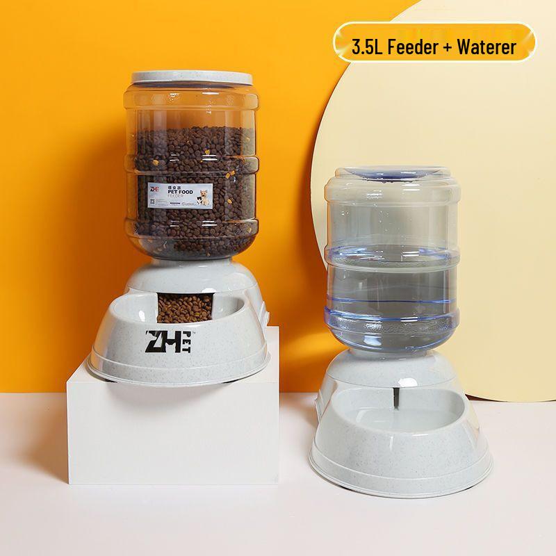 Large Capacity Automatic Pet Feeder and Water Dispenser for Dogs and Cats