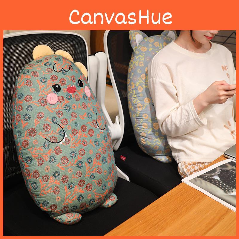 Dinosaur Husky Duck Pig Long Plush Toy Back Cushion Cartoon Stuffed Gift Doll