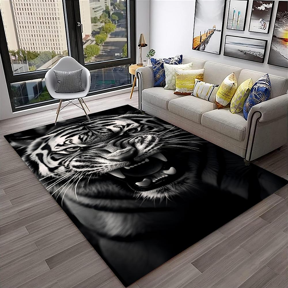 3D Dream Tiger Animal Cartoon Carpet Rug for Home Living Room Bedroom Sofa Doormat Decor,Child Play Area Rug Non-slip Floor Mat