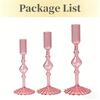 3pcs Nordic Style Minimalist Glass Candle Holder Colorful High Footed Candlestick Creative Living Room Wedding Decoration