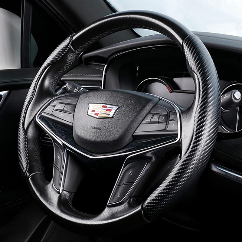 Нескользящая спортивная накладка на руль автомобиля, подходит для 38 см/15 дюймов, накладка-бустер на руль из углеродного волокна, универсальная для автомобиля