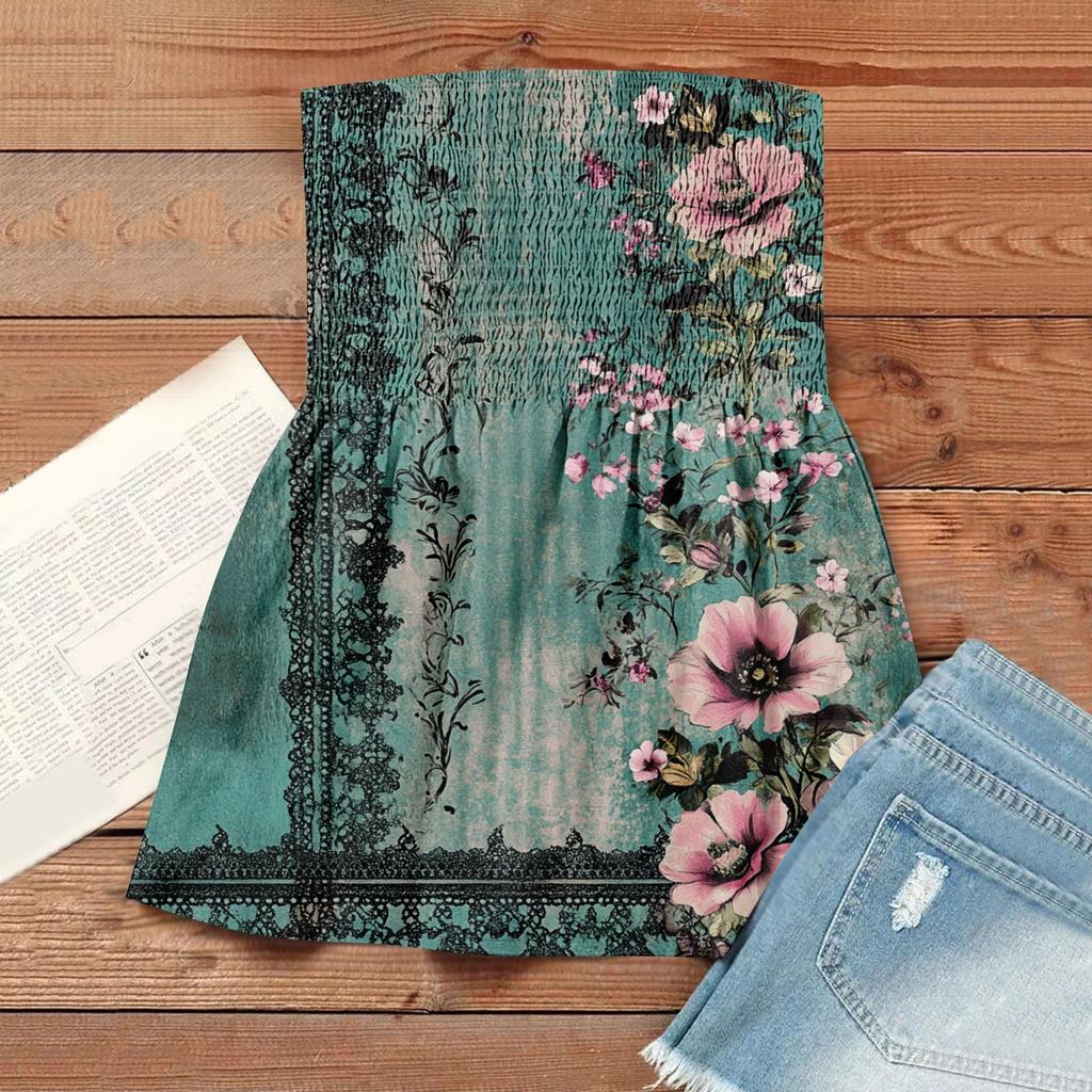 Top a tubino da donna, maglietta senza maniche con stampa sexy con spalle scoperte