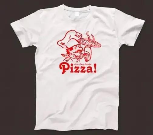 There s Always Room For Pizza T Shirt 140 Retro White