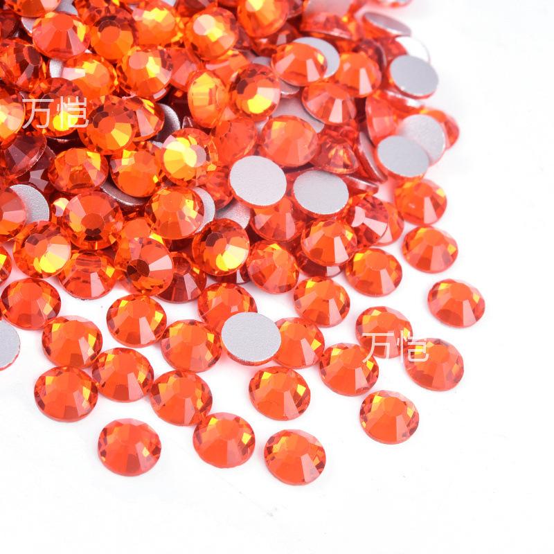 

Red Nail Art Diamond China Red Series Glass Crystal Flat Bottom Diamond Diy Mobile Phone Case Beauty Jewelry Rhinestone Accessories SS6 (diameter 1.9-2) 1440 pcs/bag