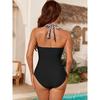 2025 Neuer Badeanzug Damen Europäisch und Amerikanisch Sexy Splicing Einteiliger Bikini Tiefer V-Ausschnitt Bikini Badeanzug