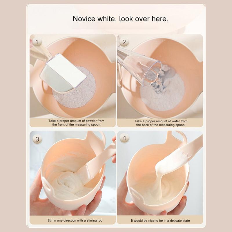 Face Mask Mixing Bowl Set, 4 In 1 Diy Facemask Mixing Tool Kit Brushes