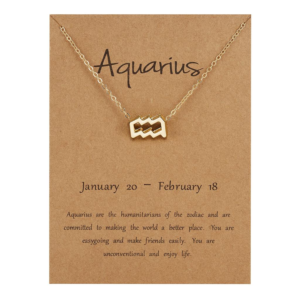 New Constellation Zodiac Sign Necklaces Jewelry for Women Girls Designed 12 Horoscope Taurus Aries Leo Necklaces Jewelry Gifts