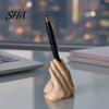 Porte-stylo Créatif Geste de la Main Drôle pour Bureau, Support à Crayons Original Imprimé en 3D, Organiseur de Bureau Accessoires de Bureau Bord Lisse