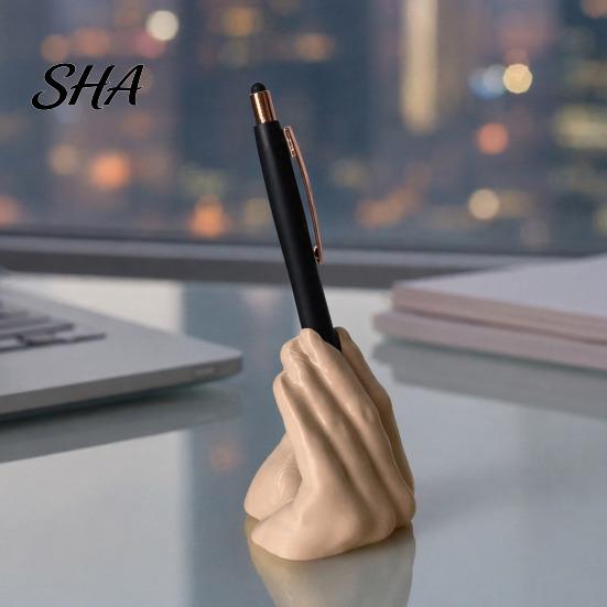 Porte-stylo Créatif Geste de la Main Drôle pour Bureau, Support à Crayons Original Imprimé en 3D, Organiseur de Bureau Accessoires de Bureau Bord Lisse