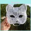 PVC-Spitzen-Katzenmaske für Halloween-Cosplay und Bühnenauftritte