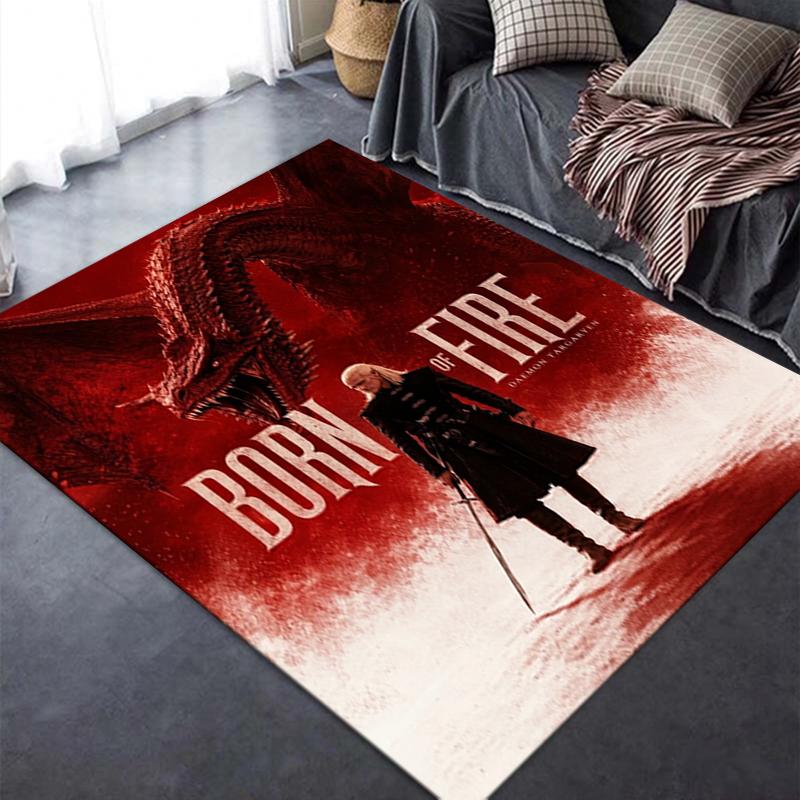 Daemon Targaryen Carpet Rug for Living Room Bedroom Home Sofa Decoration,Kids Play Non-slip Floor Mat