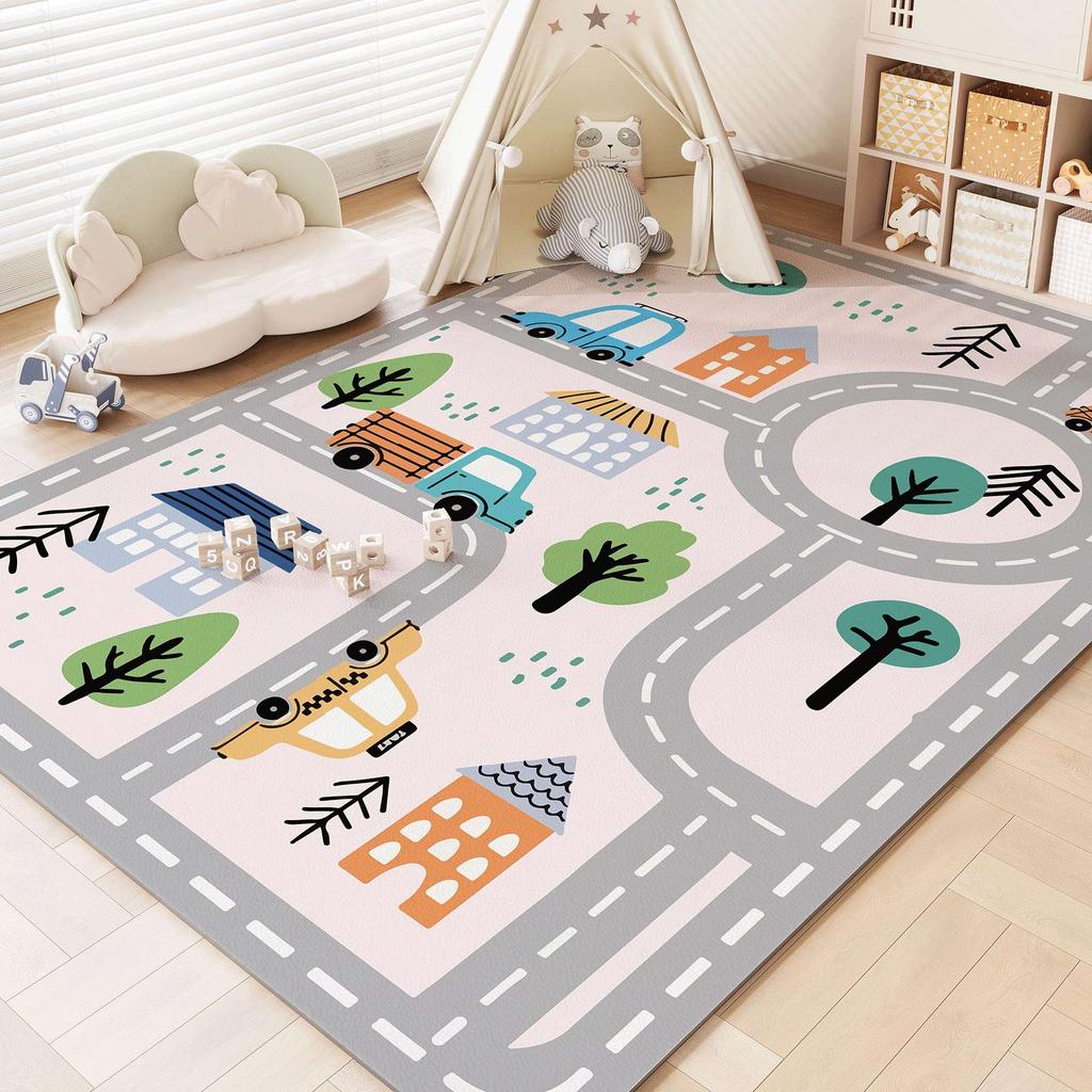 Cute Game Children Carpet Pvc Non-slip Floor Mat Kids Play Rug Bedroom Bedside Foot Mats Home Decoration Rugs for Living Room