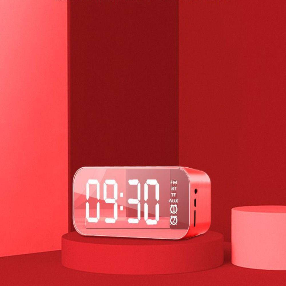 Portable Bluetooth Speaker Digital Display Digital Clock Wireless Charging Clock  Nightstand