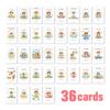 Çocuklar İçin Farkındalık Olumlama Kartı 36 Set, Rüzgar Erken Eğitim Flash Kartı, Duygusal Yatıştırıcı Aydınlanma Öğrenme Kartı