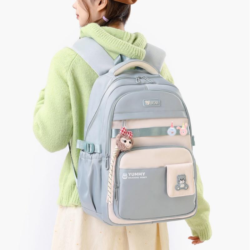 New Junior High School Girl’s Backpacks Simple High Value Large Capacity Book Bag Versatile College Style Lightweight School Bags for Teenager Student