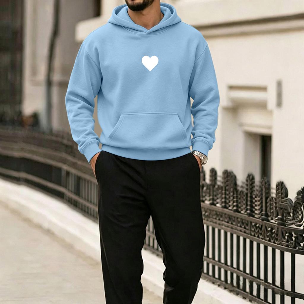 Men's Hawaiian Print Hooded Sweatshirt Casual Pullover