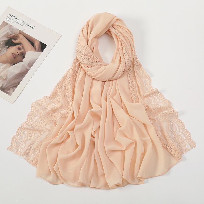 

Новое жемчужное шифоновое полотенце-пузырь кружево малайзийское индонезийское женское длинное полотенце однотонное простое универсальное полотенце для головы 180cm