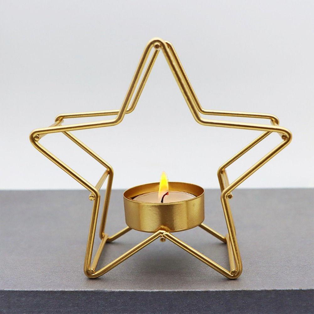 Keine Verformung Weihnachtsleuchter Rostfrei Exquisiter Metallkerzenhalter Kleine Tischleuchter Ornamente