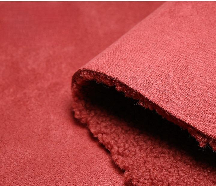 Suede Velvet Composite Lamb Wool Fabric Winter Thickening Warm for Diy Sewing Clothing  Wholesale Cloth