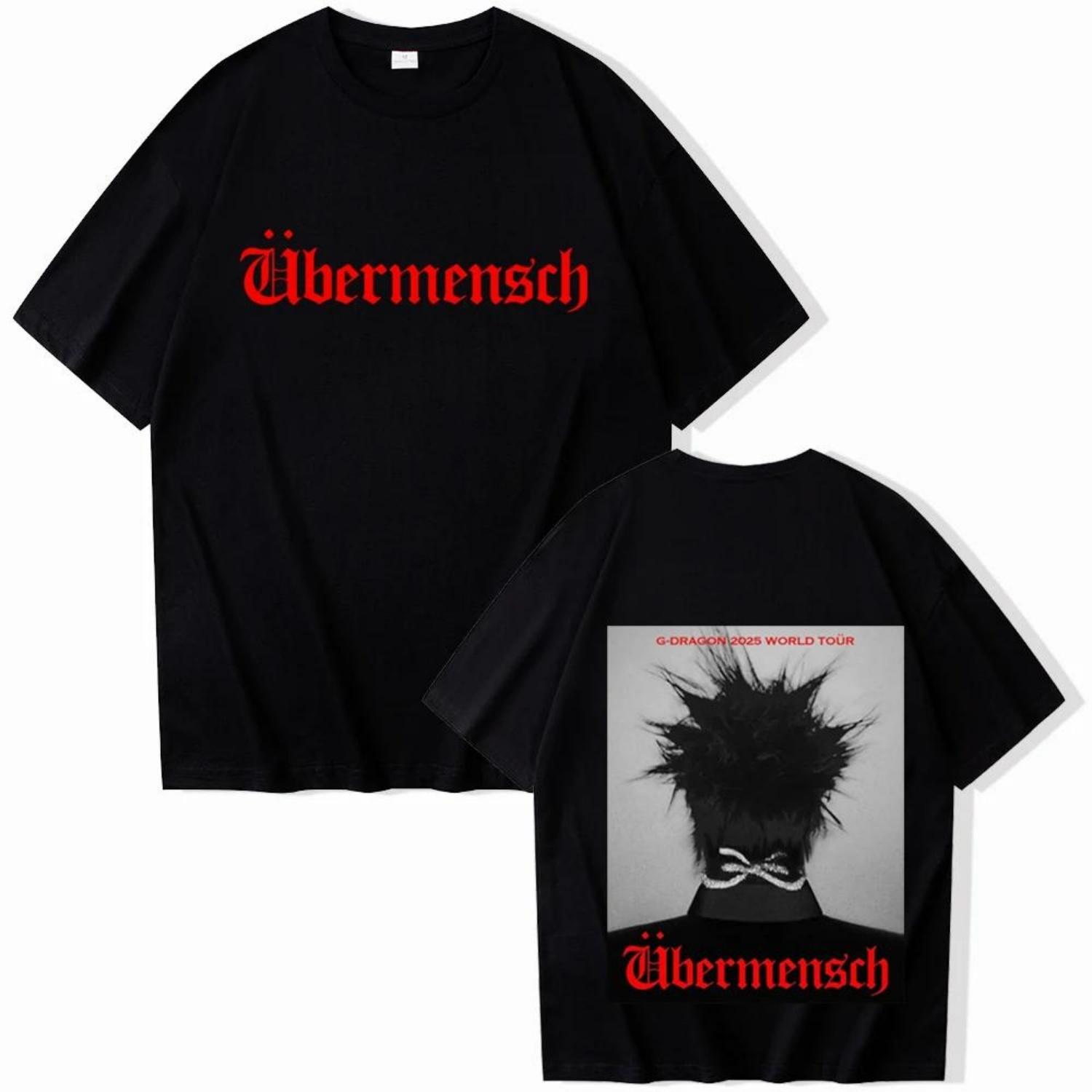 G-Dragon 2025 World Tour Fashion T-shirt Men s Harajuku O-collar Summer Casual T-shirt Men s Shirt Cotton T-shirt S чёрный