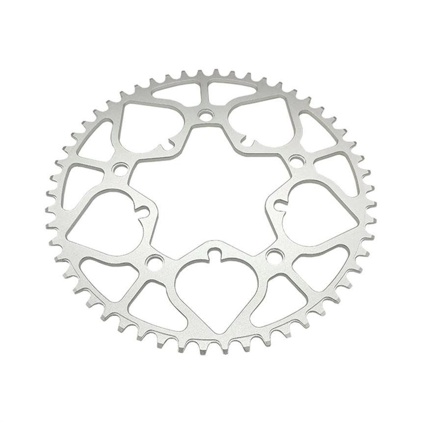 52 54T Spade Chainring Folding Bike Aluminum Alloy BCD130MM Silver Sprocket Chainwheel For Brompton Bicycle 52T