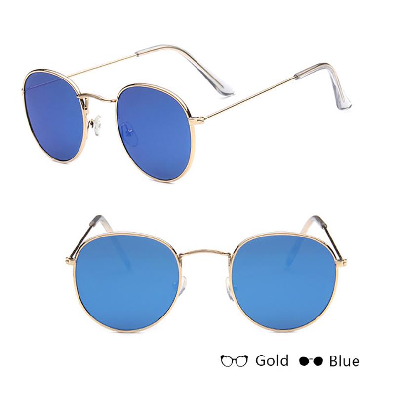 Classic Small Frame Round Sunglasses Women/Men Designer Alloy Mirror Sun Glasses Vintage Eyeglass