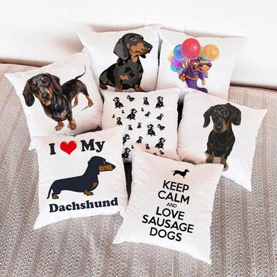 Moda colorata cane stampato fodera per cuscino casa bassotto decorativo divano caffè sedia per auto federa per cuscino Almofada Cojines