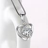 6.5mm S925 Sterling Silver Heart Shaped Moissanite Pendant Necklace D VVS1 Exquisite Fine Jewelry For Women