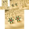 Elegant Womens Snowflake Earrings With Gemstone Detail Ideal For Festive Occasions