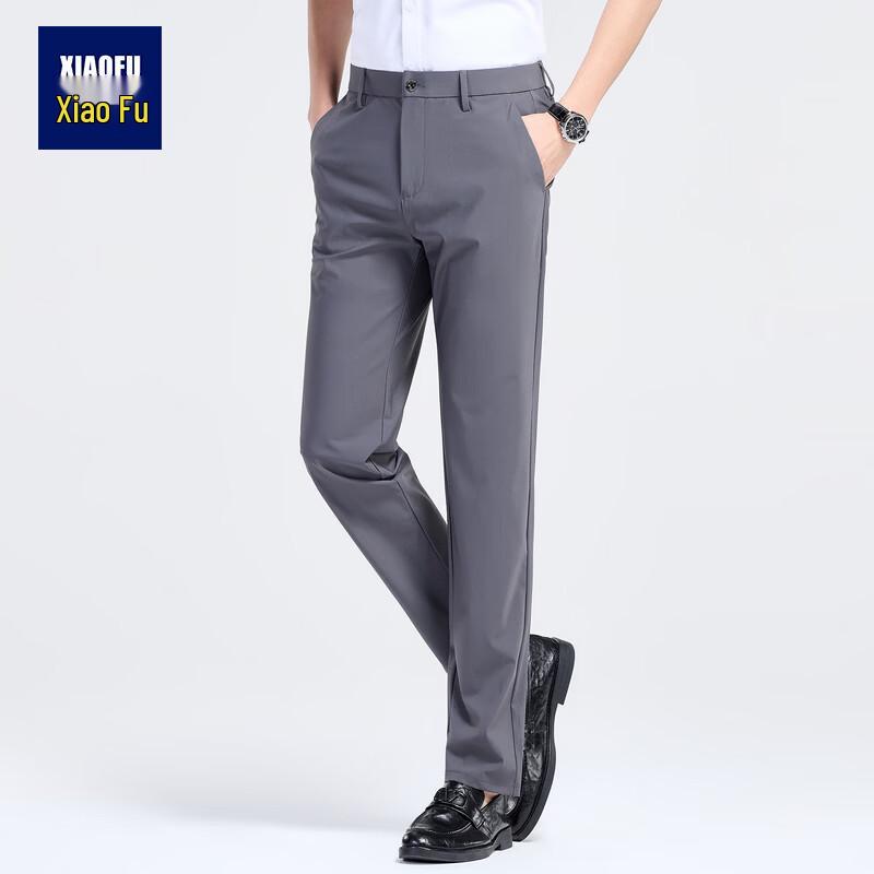 Men s Lightweight Business Casual Straight Fit Pants 35