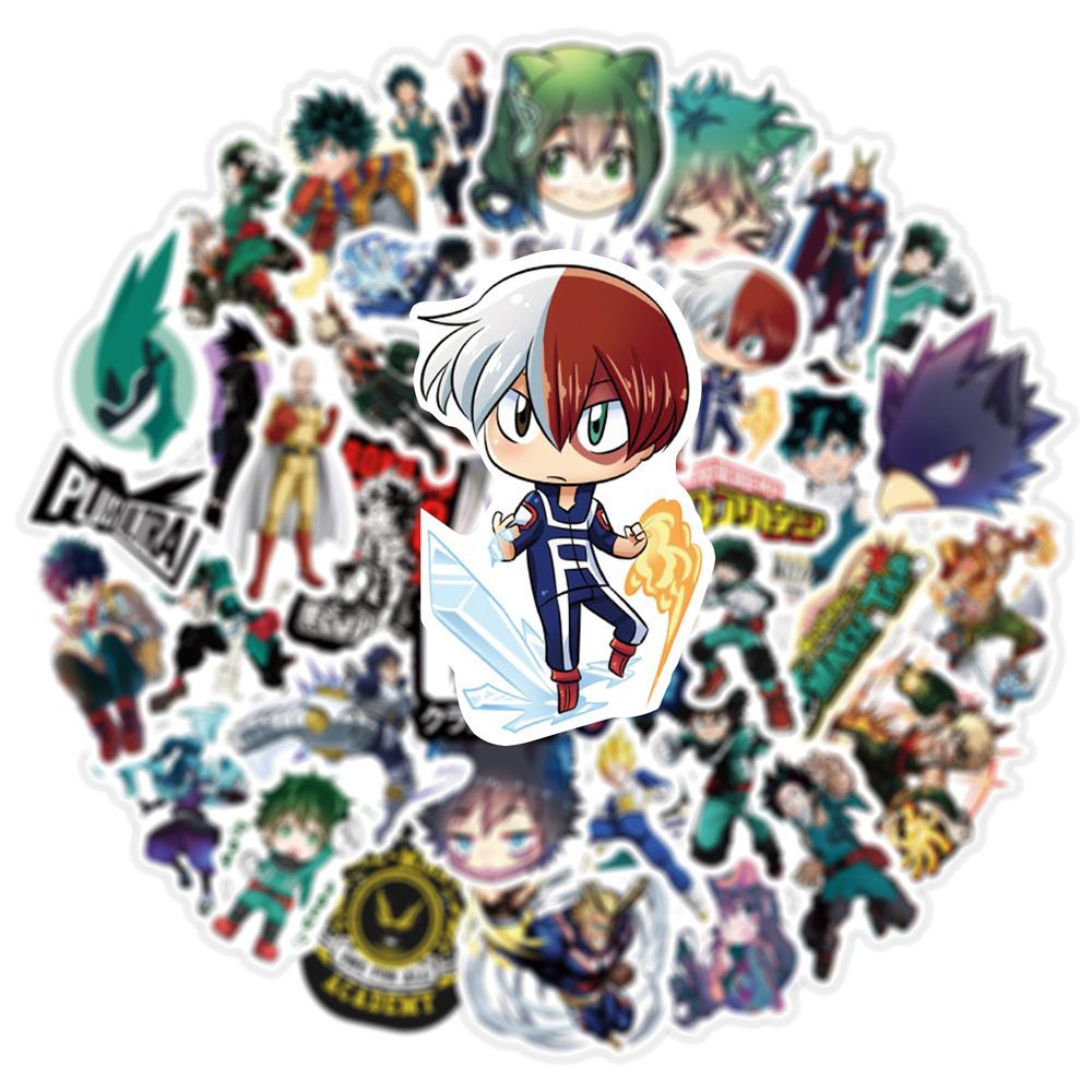 10/30/50/100pcs Japanese Anime My Hero Academia Graffiti Stickers Waterproof DIY Skateboard Phone Cool Manga Decals Toys Gifts