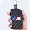 HINB3 Car Case Keys Pouch Carbon Fiber Fabric Keychain Bag For BMW M Power X1 e84 X3 f25 X5 e53 x6 e71 ix3 i3 320i 330d M4 1 3 Series