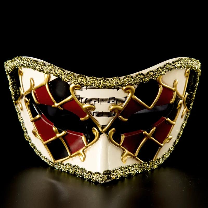 

Ретро кружевная маска-полумаска в венецианском стиле, забавный стиль для празднования Хэллоуина, идеальный костюмный реквизит для маскарадной вечерней вечеринки красный