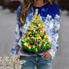 Women's Christmas Sweatshirt Casual Loose Pullover Top