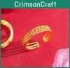 Fresh Sweet And Adjustable Open Ring In Eyecatching Interlocking Brass Gold Plating For Women