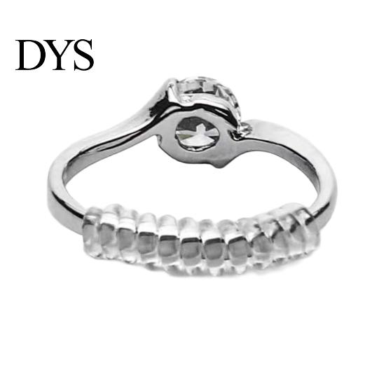 Ring Size Adjuster 5Pcs/Set Invisible Soft Texture Comfortable Wearing Tightener Jewelry Guard Spiral Silicone for Loose Rings