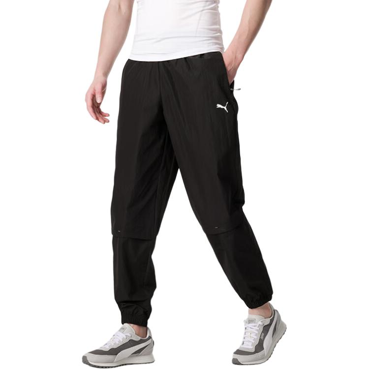 Puma Solid Color Breathable Comfortable Casual Pants Men Bottoms Black 628373-01